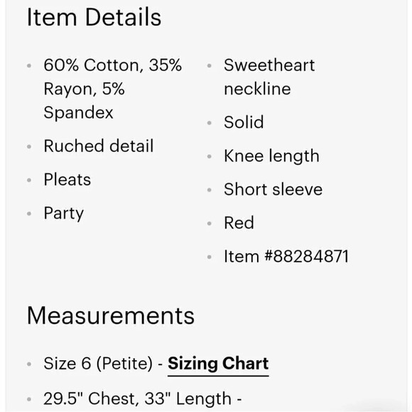 Banana Republic Sloan Sheath Red Cocktail Dress Small 6 Petite - Picture 5 of 5